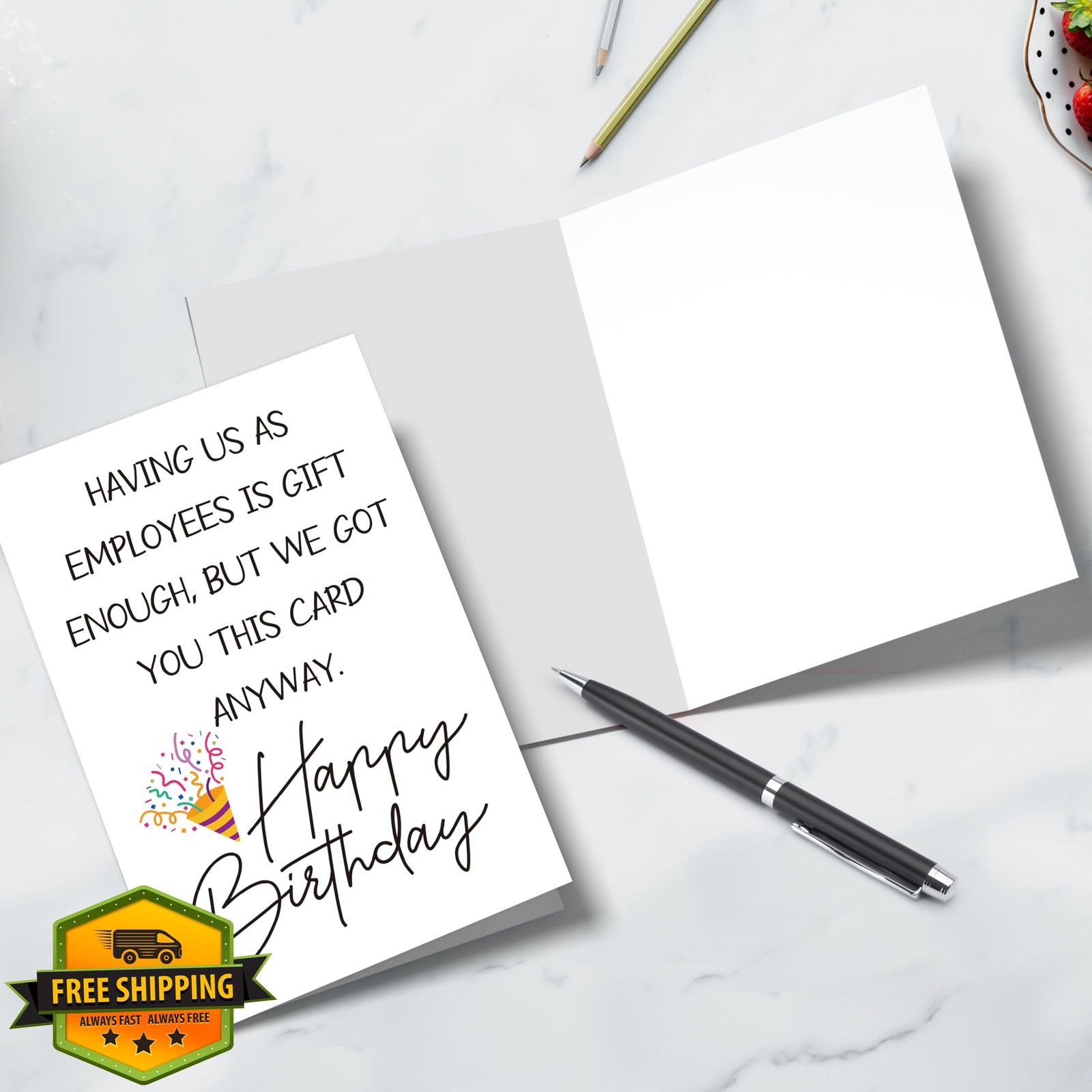 Funny Boss Birthday Card Humorous Gag Gift Supervisor Card