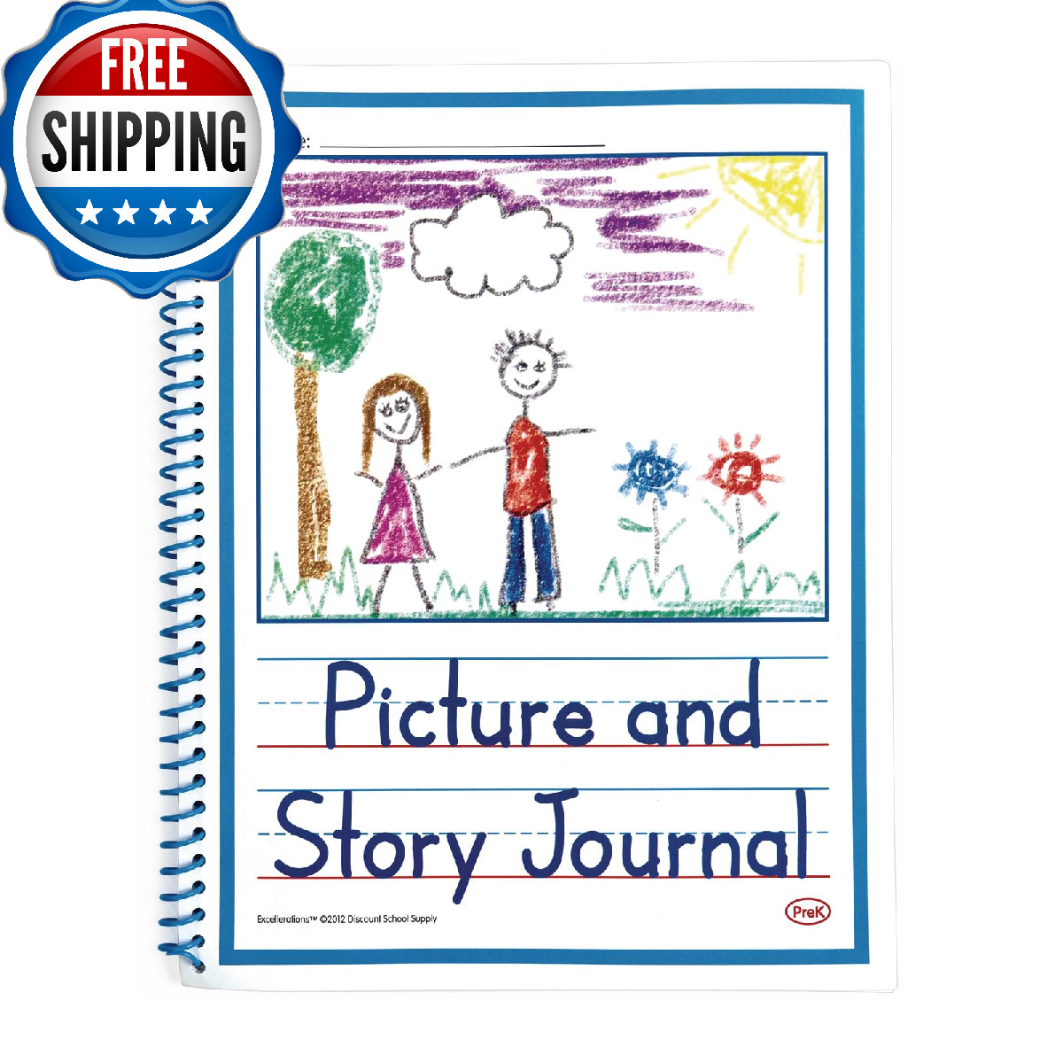 Excellerations 8.5x11" Beginner Preschool Picture Story Journals Activity Book