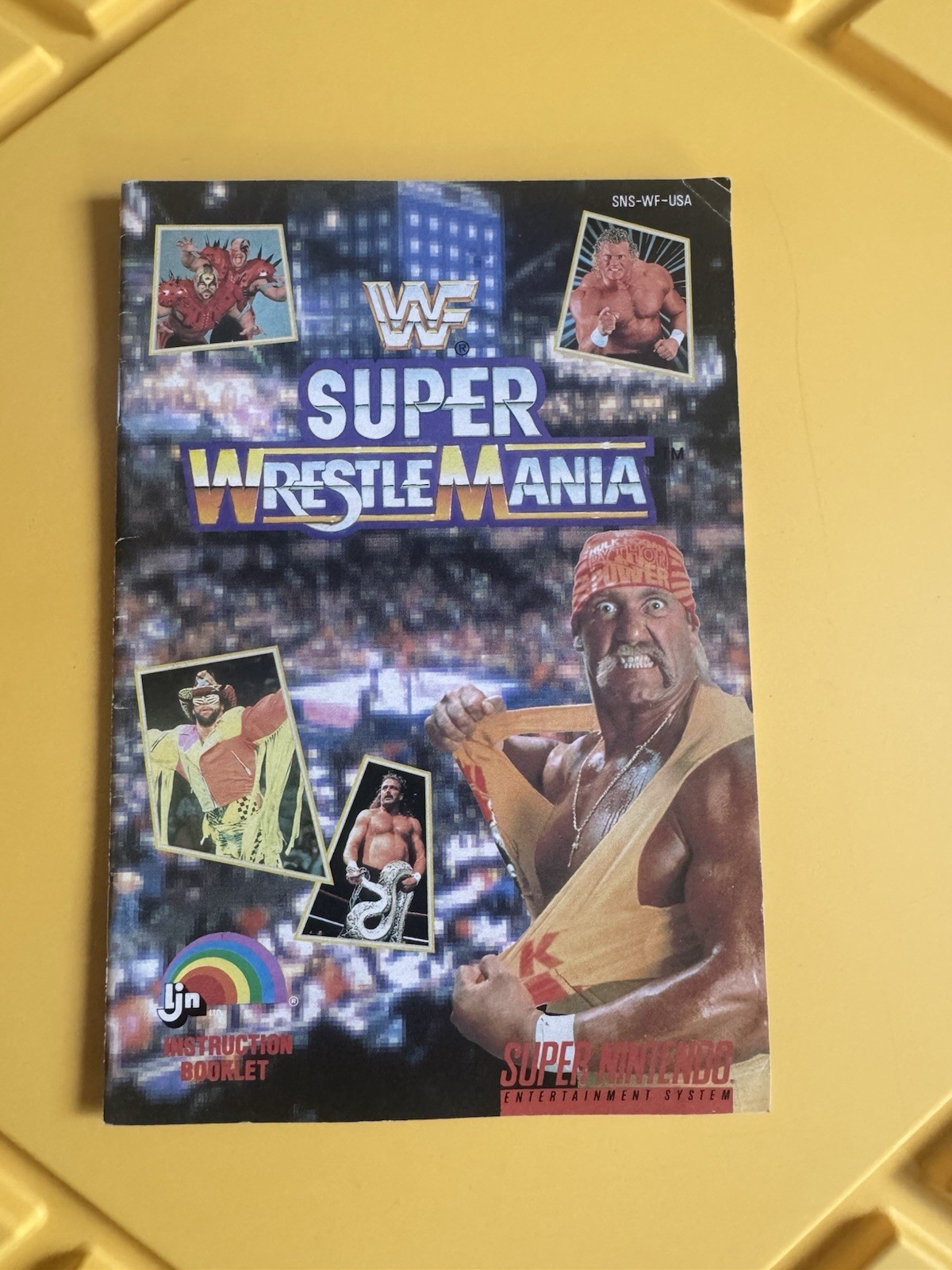 Hulk Hogan WWF Super WrestleMania Super Nintendo SNES Manual Only