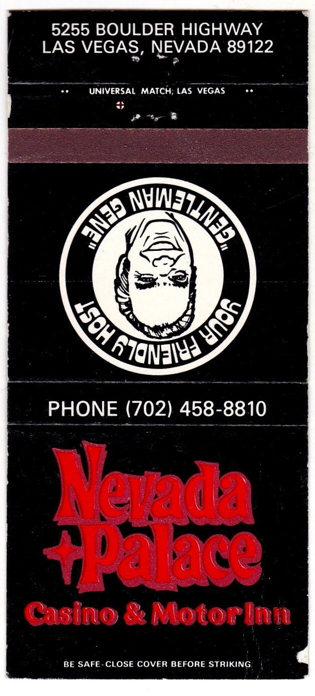 Nevada Palace Casino & Motor Inn Las Vegas Matchbook Cover icmsc5