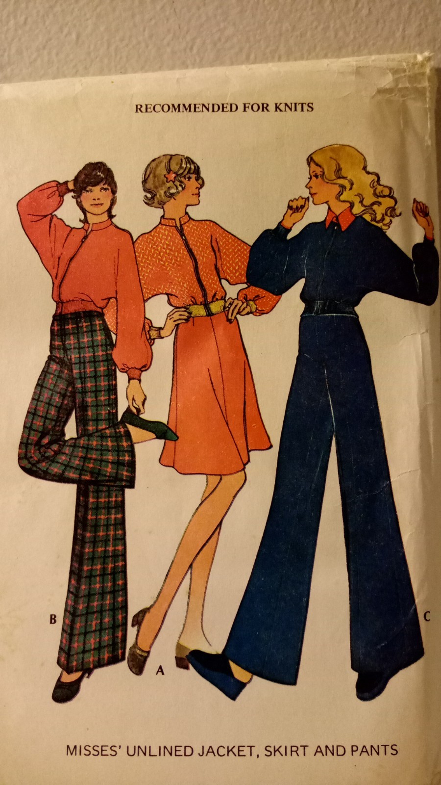McCall's 3408 Sewing Pattern Jacket, Pants, Skirt Size 16 Uncut Vintage 1972