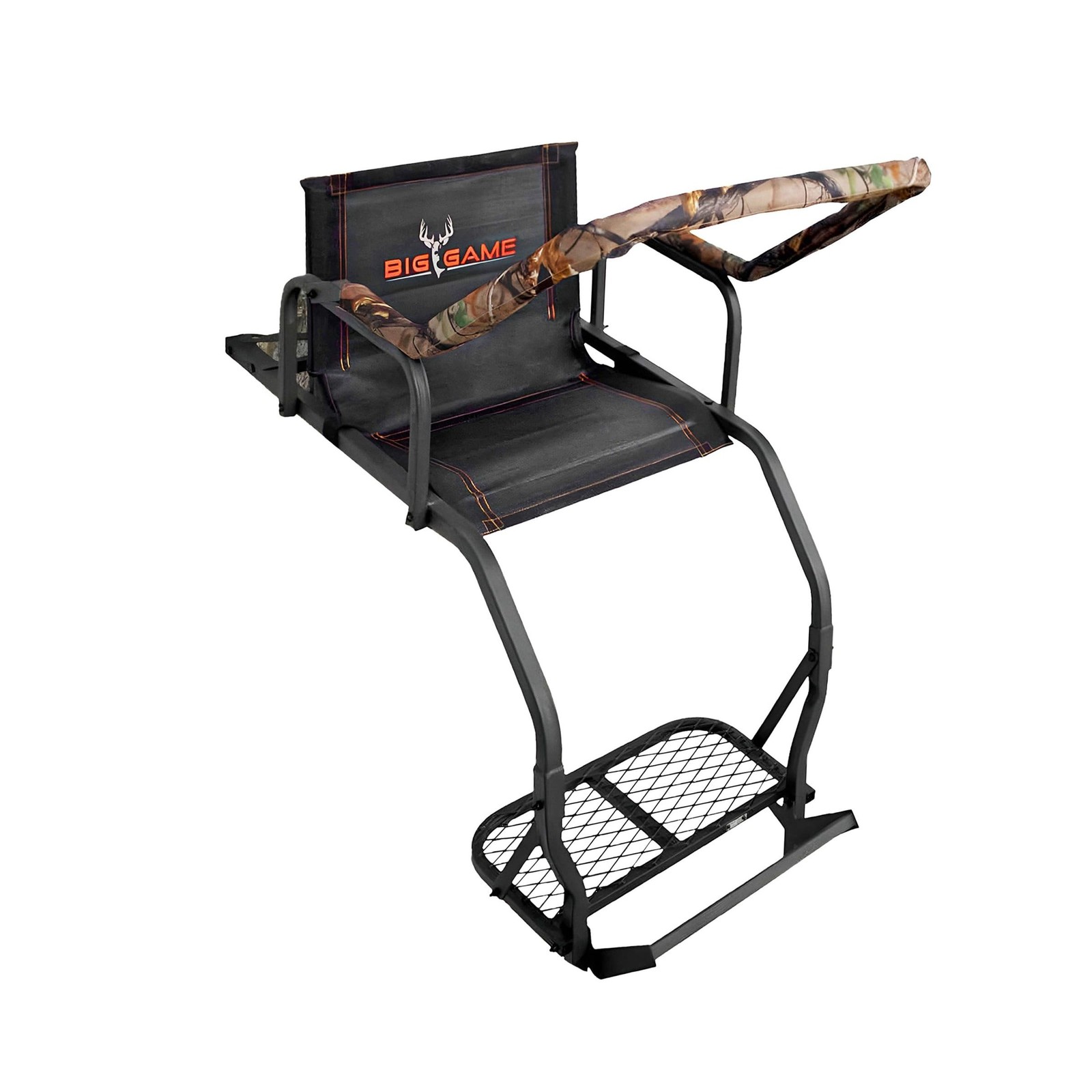 BIG GAME Striker XL Ladder Treestand 17.5 Foot Tall with Flip Back Seat, Padd...