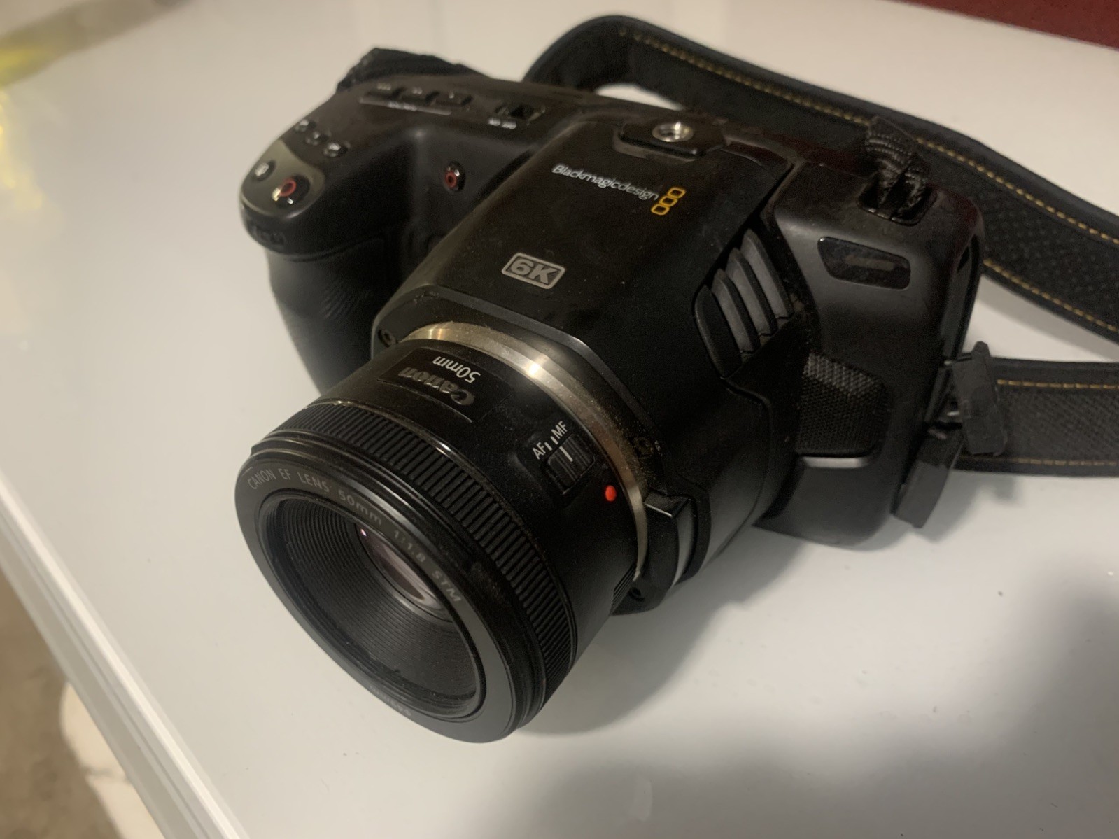 Blackmagic Cinema Camera 6K CINECAM60KLFL (L Mount) [Near Mint] with canon 50 mm