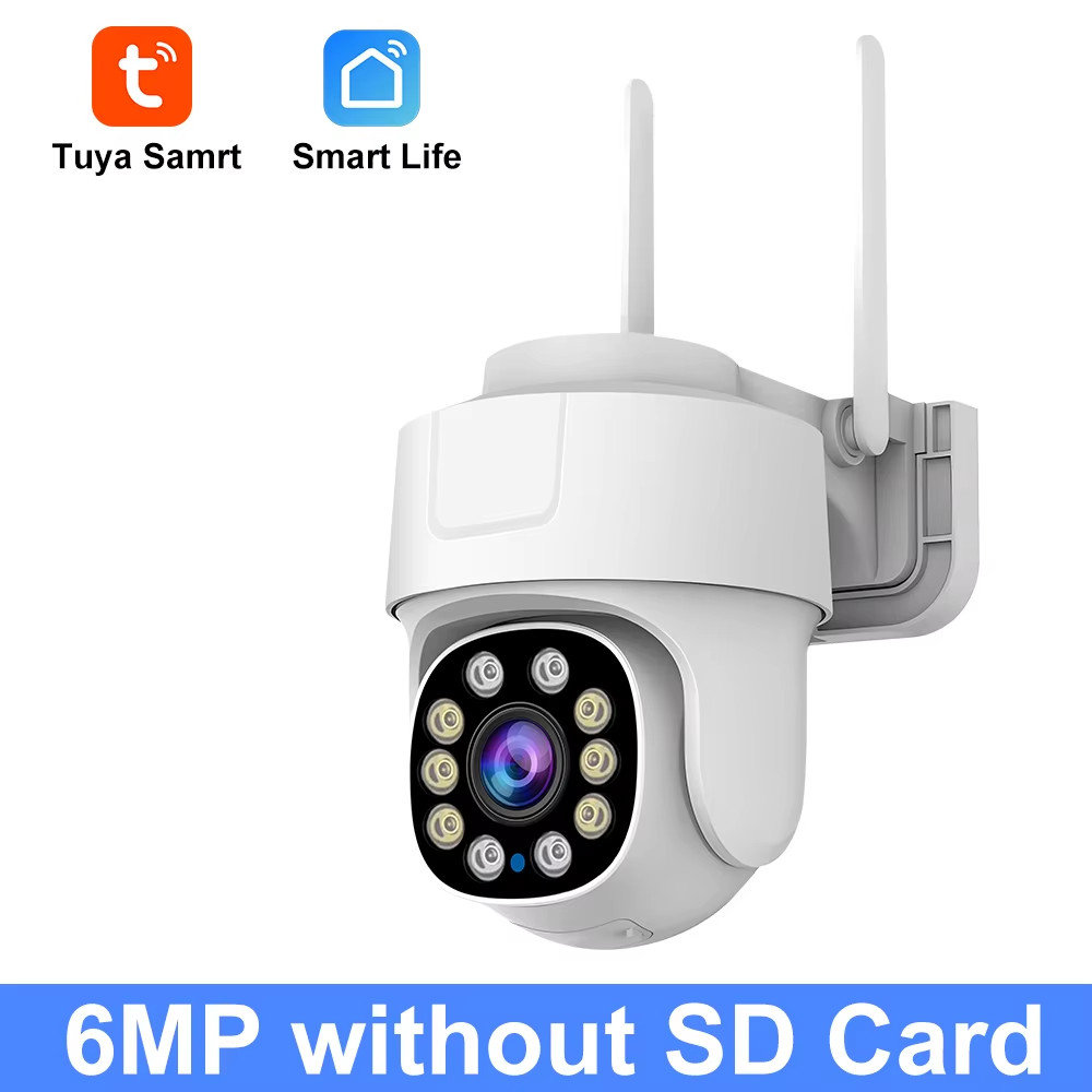 Tuya Smart Wifi PTZ Camera Outdoor Waterproof Security Camera Full Color Night V