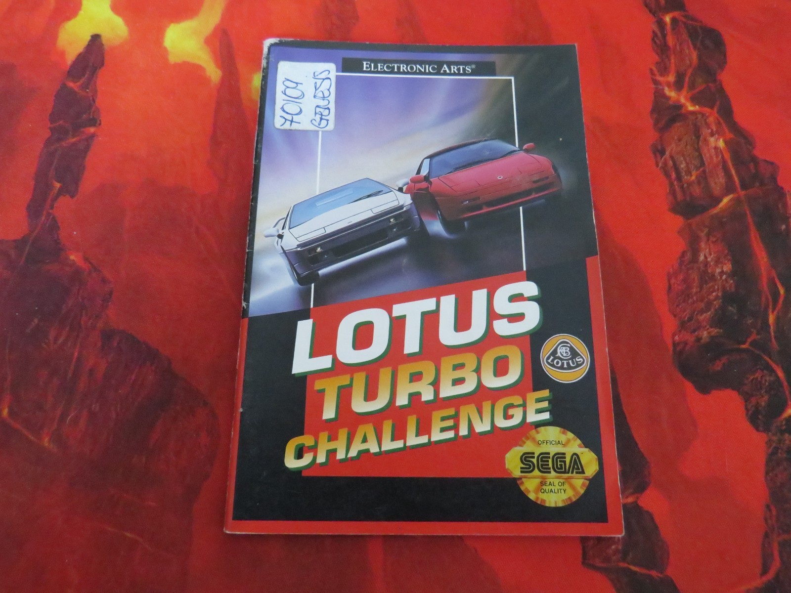 Lotus Turbo Challenge Genesis Manual Instruction Booklet NO GAME!!