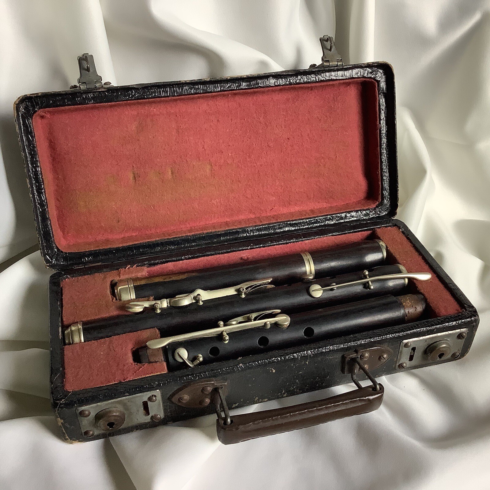 Antique Saxony German Flute Classic Grenadil Wood Wind Instrument Philharmonic