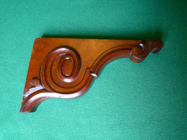 Reclaimed Antique Mahogany Carved Bracket