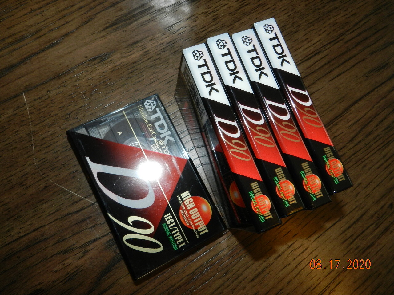 TDK D90 high output Blank Cassette Tapes Type I Lot Of 5  Brand New Sealed