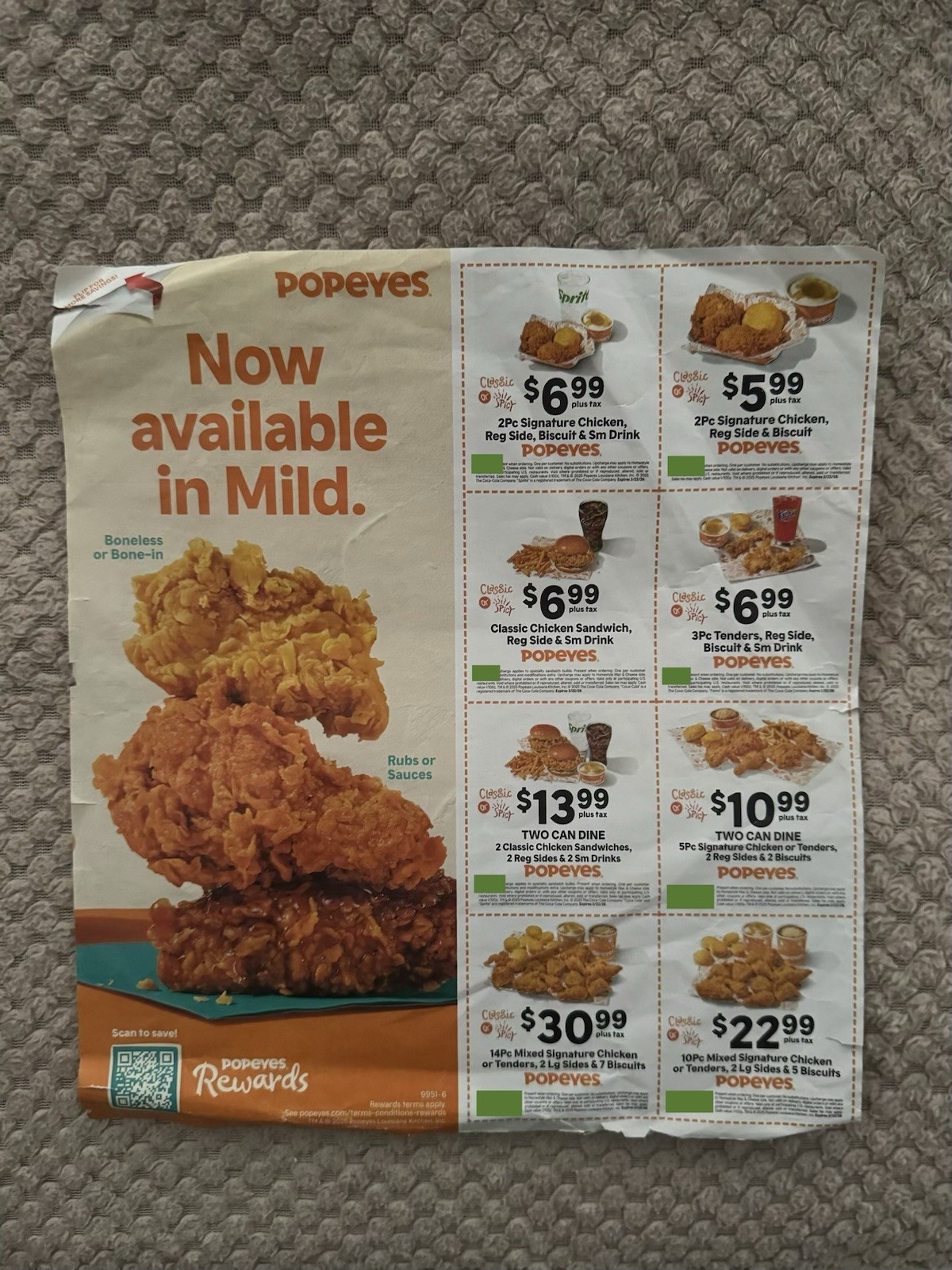 Popeyes Coupons • Exp 03/22/26 • Wings/Chicken Sandwiches. More!