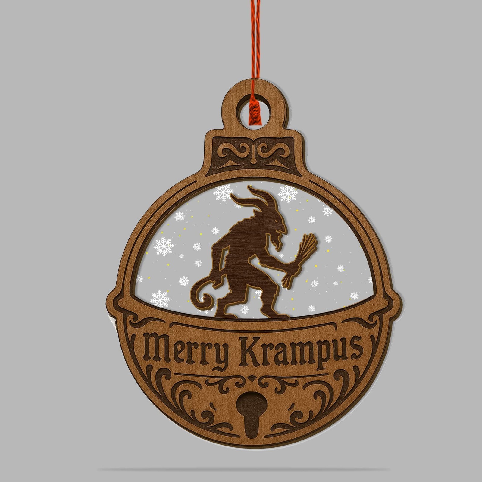 Krampus Ornament, Shatterproof Bell Ornaments, Ornament 