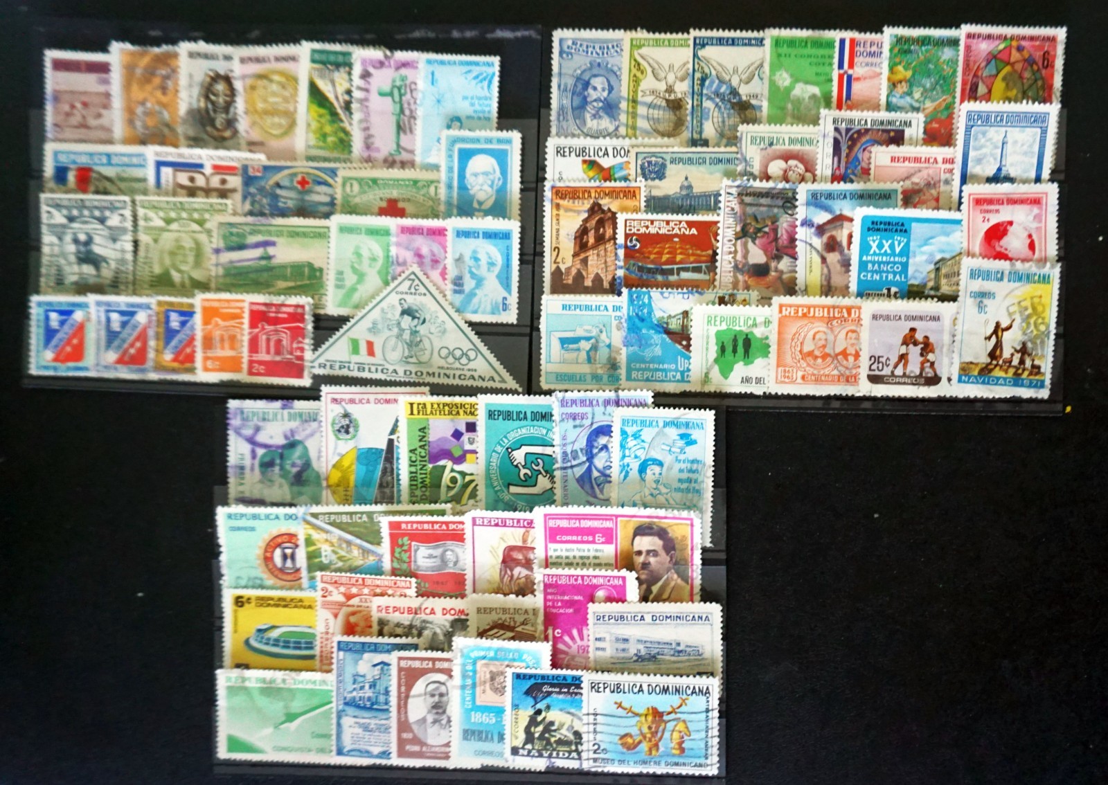 DOMINICAN REPUBLIC  Big Lot of 73 different old stamps   USED