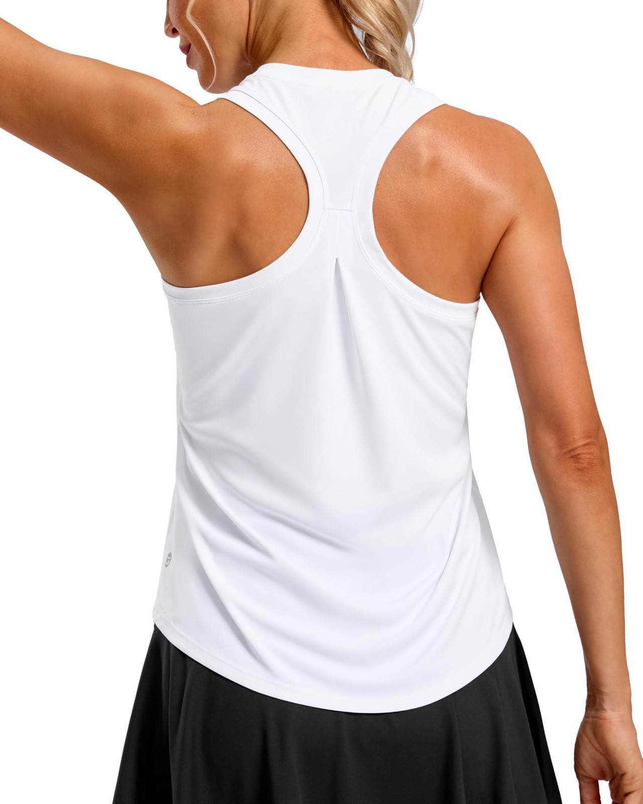 G Gradual Women's Workout Tank Tops Racerback Athletic Yoga Medium, B White 