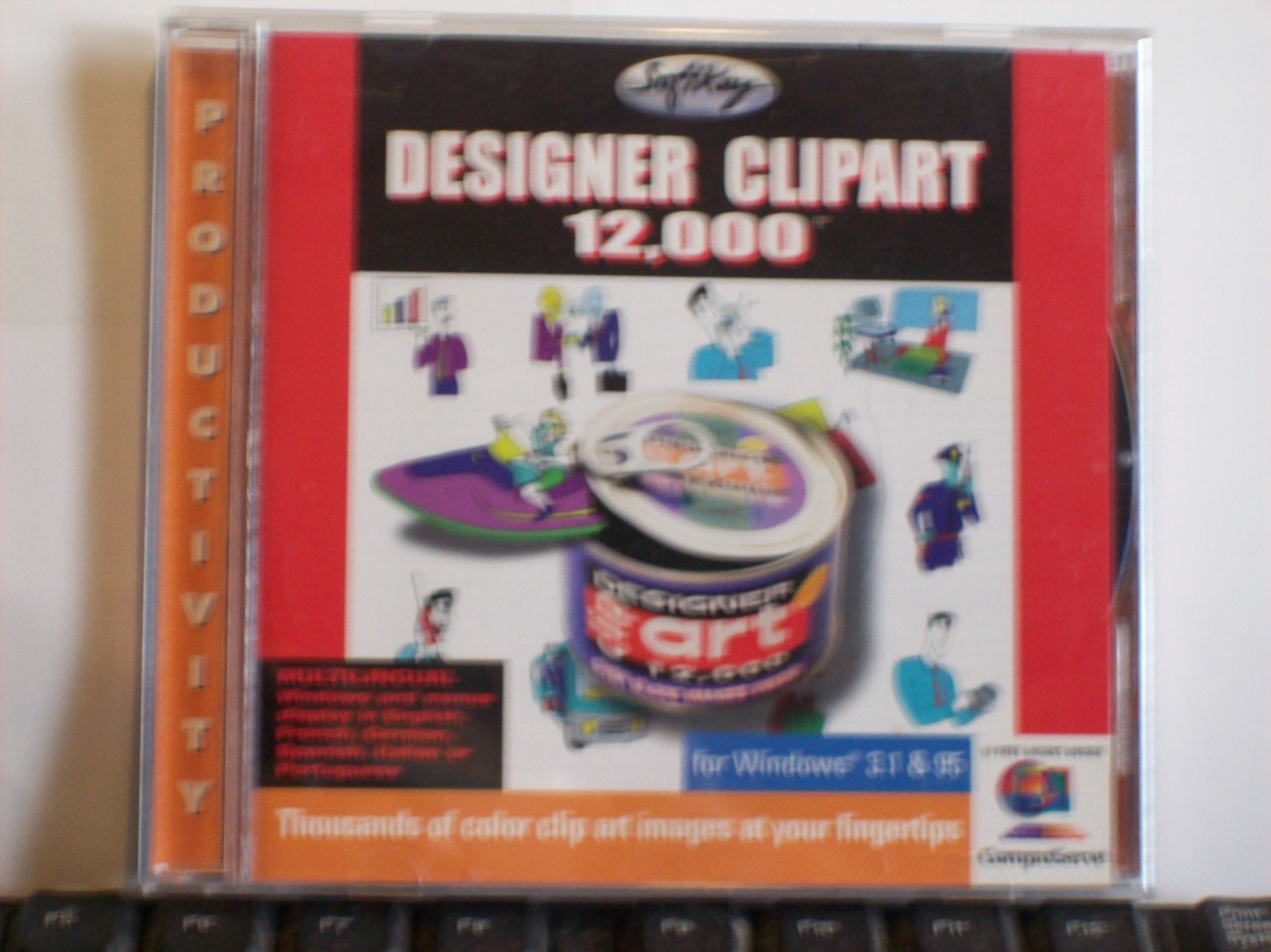 DESIGNER CLIPART - WINDOWS - 3.1 & 95 - 12,000 - CD - NEAR Mint Condition