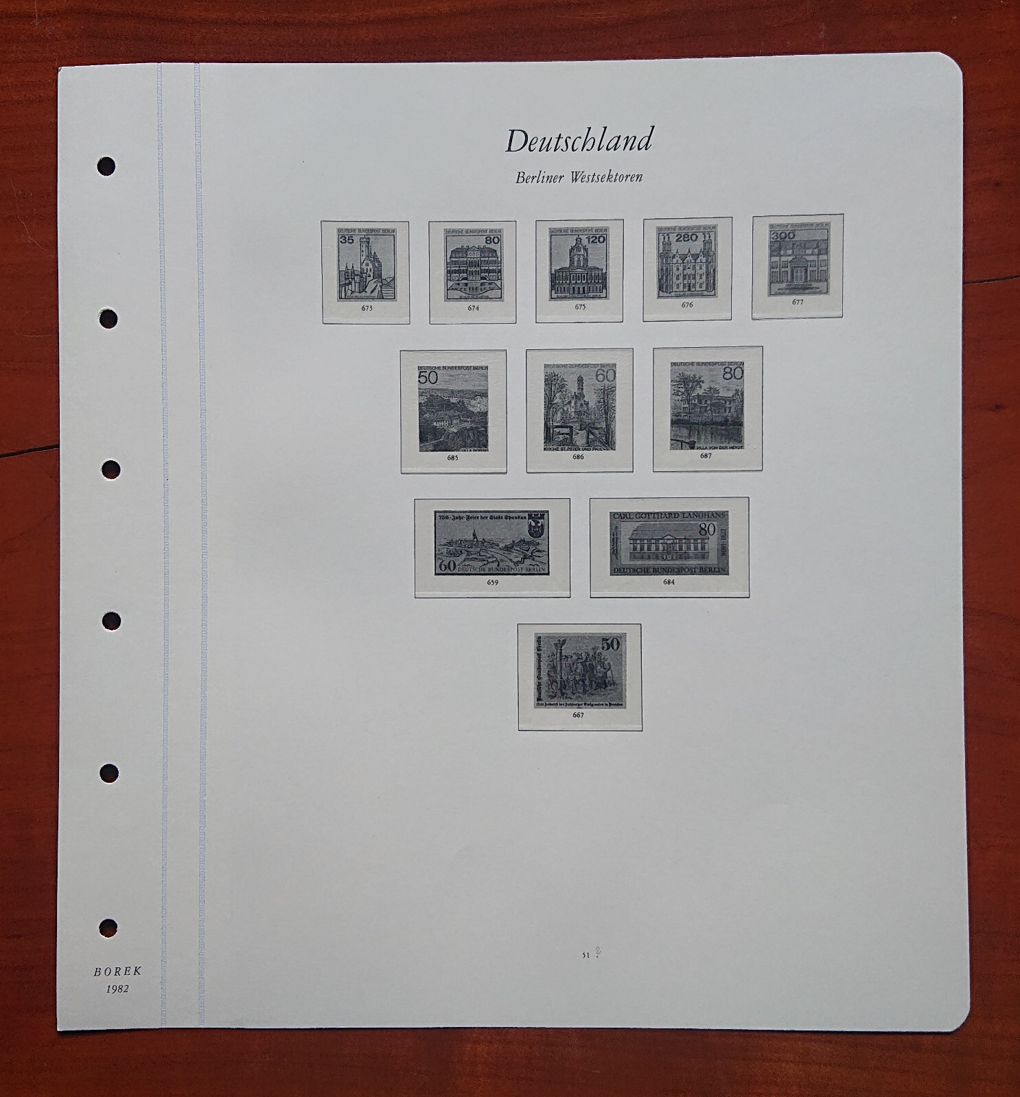 Vordruckblatt Germany Berlin Westsektoren Borek 1982 S.S.51 Building
