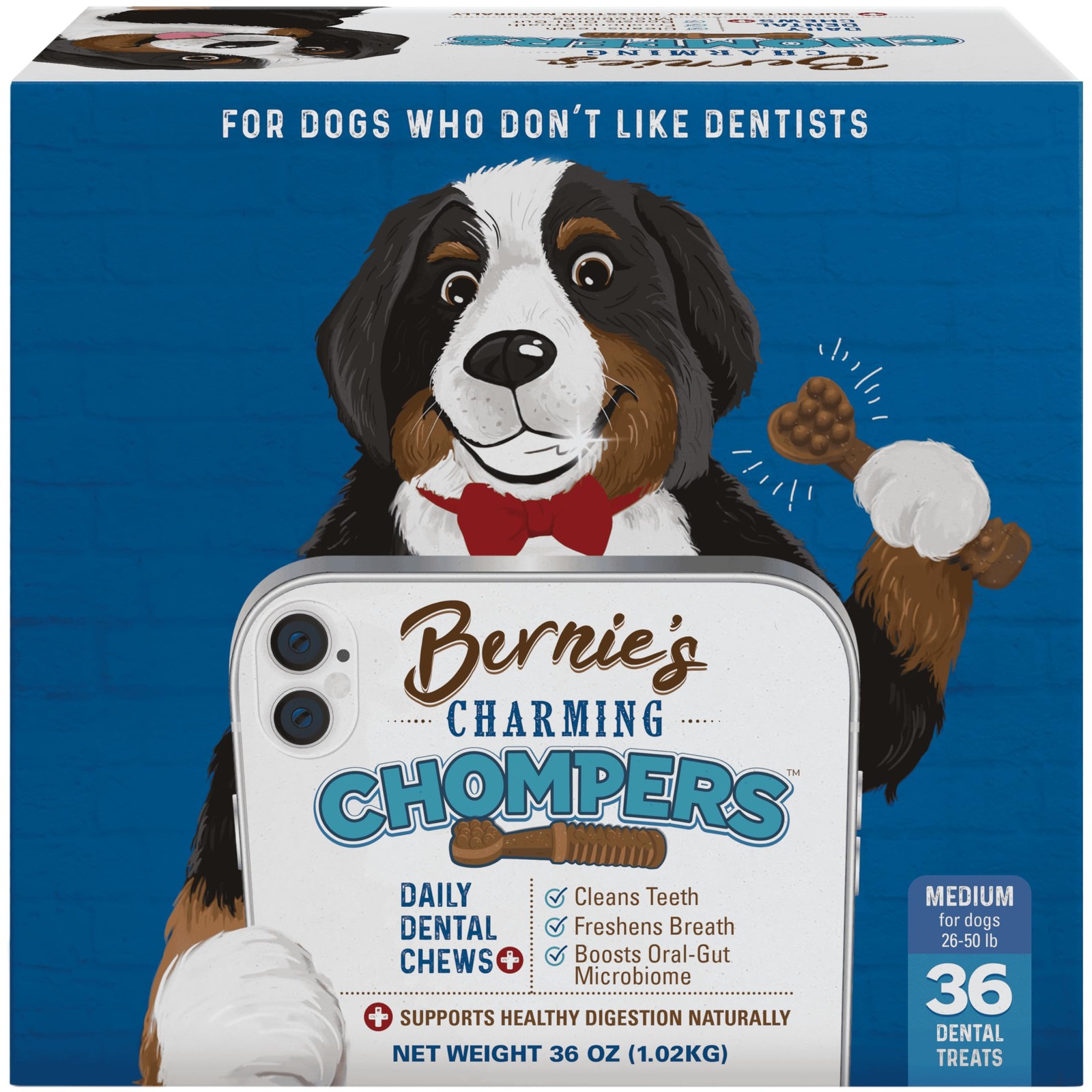 Bernie's Charming Chompers - Daily Dental Chews for 2.25 Pound (Pack of 1) 