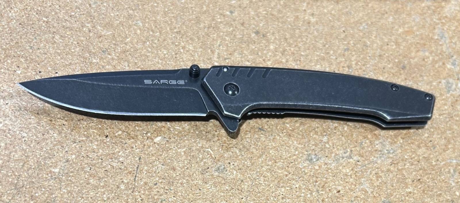 Sarge Stonewash Frame Lock Knife