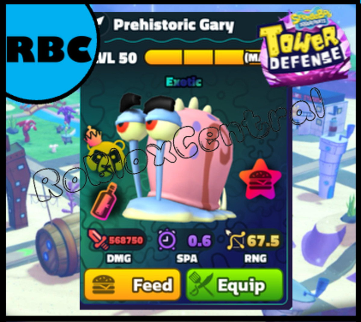 PREHISTORIC GARY - CHEAP SPONGEBOB TOWER DEFENSE - SBTD UNIT