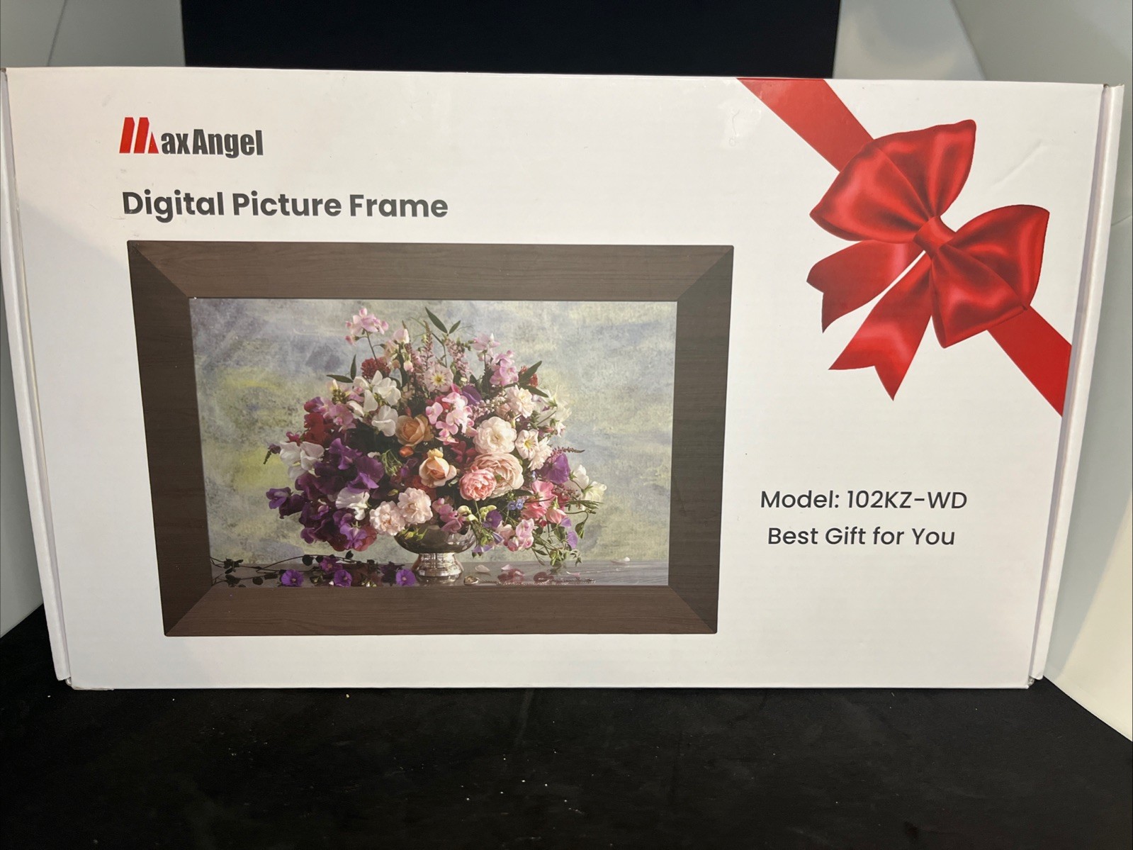 Max Angel Digital Picture Frame 10.1 Touch Screen Auto-Rotate Slideshow, Share