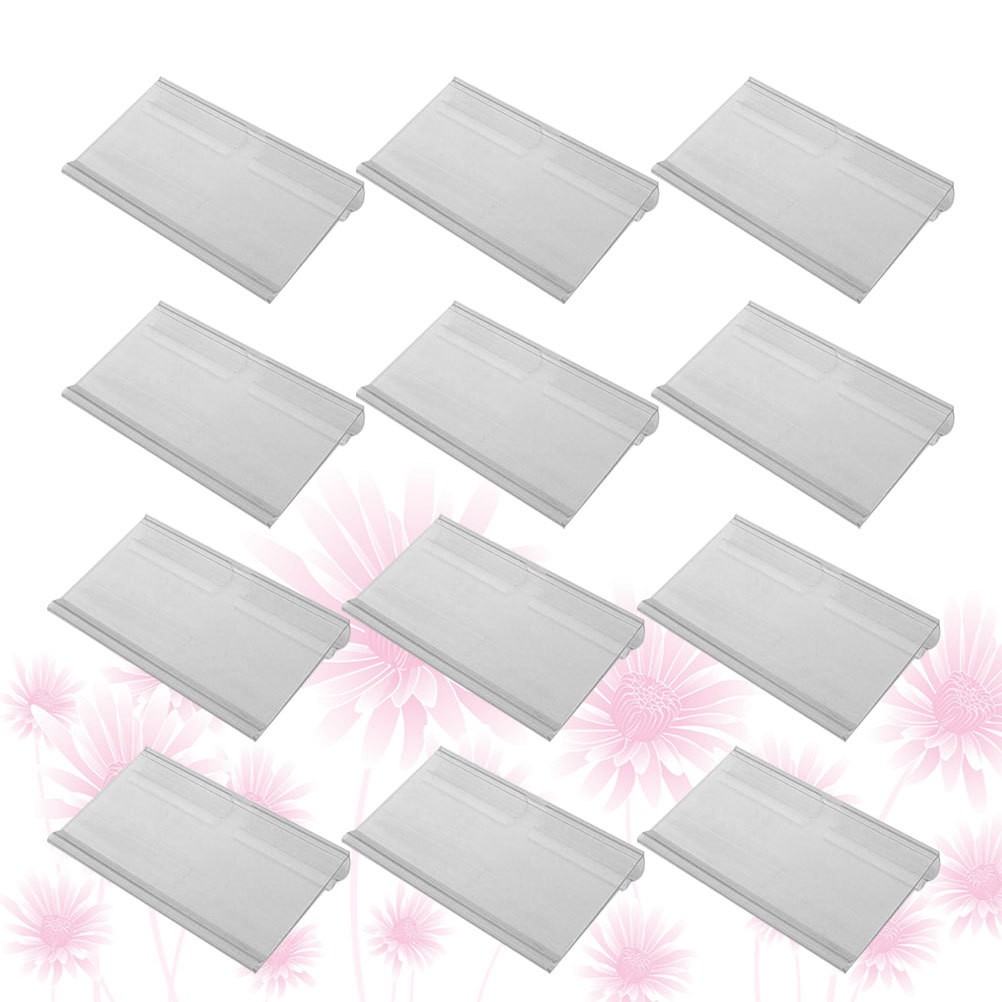 60PCS Hook Lable Holder Label Holder for Wire Shelf Price Holder Display Sign