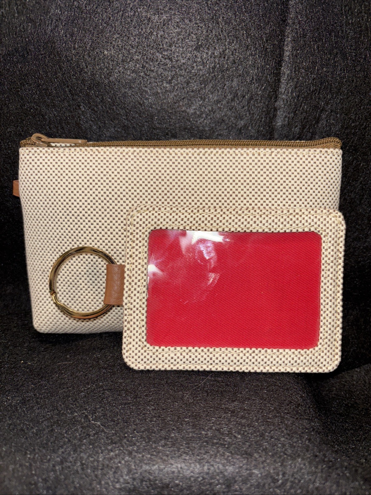 Makeup Bag For Purse With Key Chain ID Holder Tag Set Unbranded Small Pouch