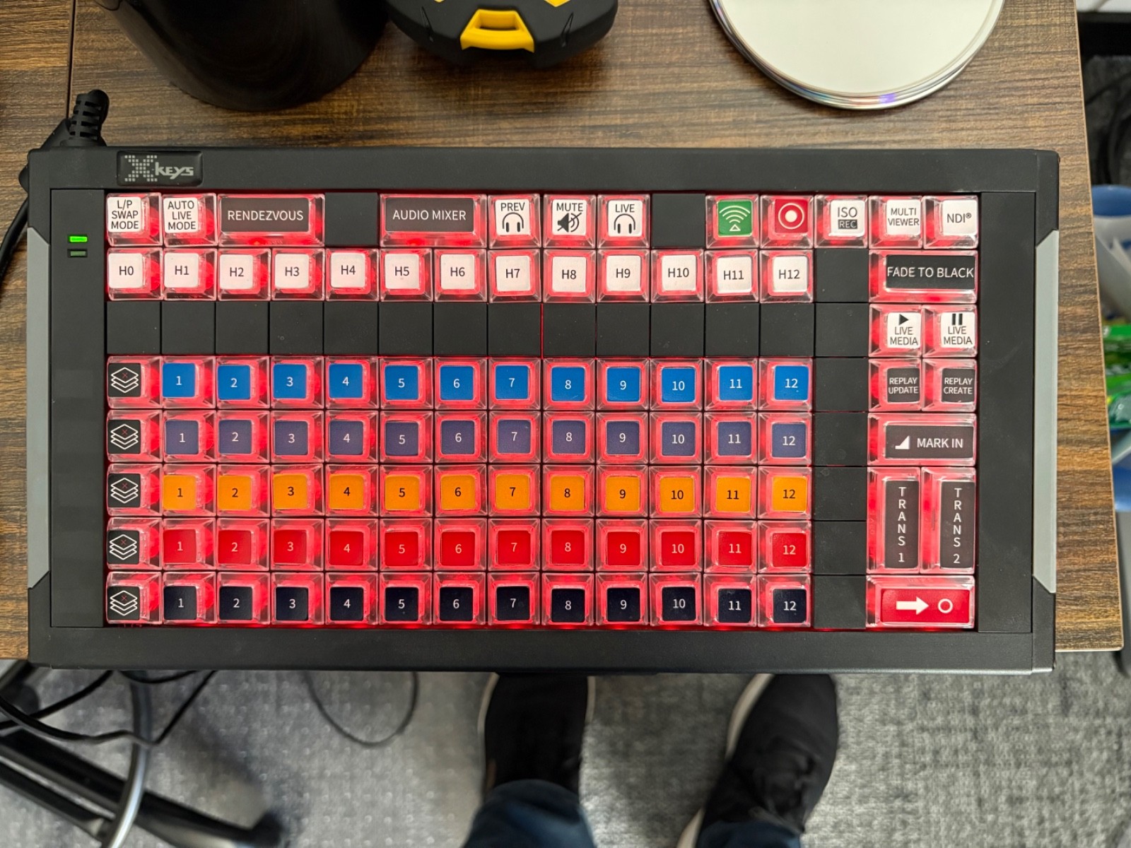 X-Keys XKE-128 Wirecast Control Switcher