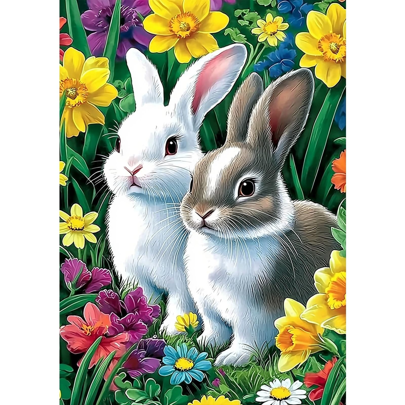 Easter Rabbit Diamond Art Kit For Adults DIY 5D Crystal Craft Decoration