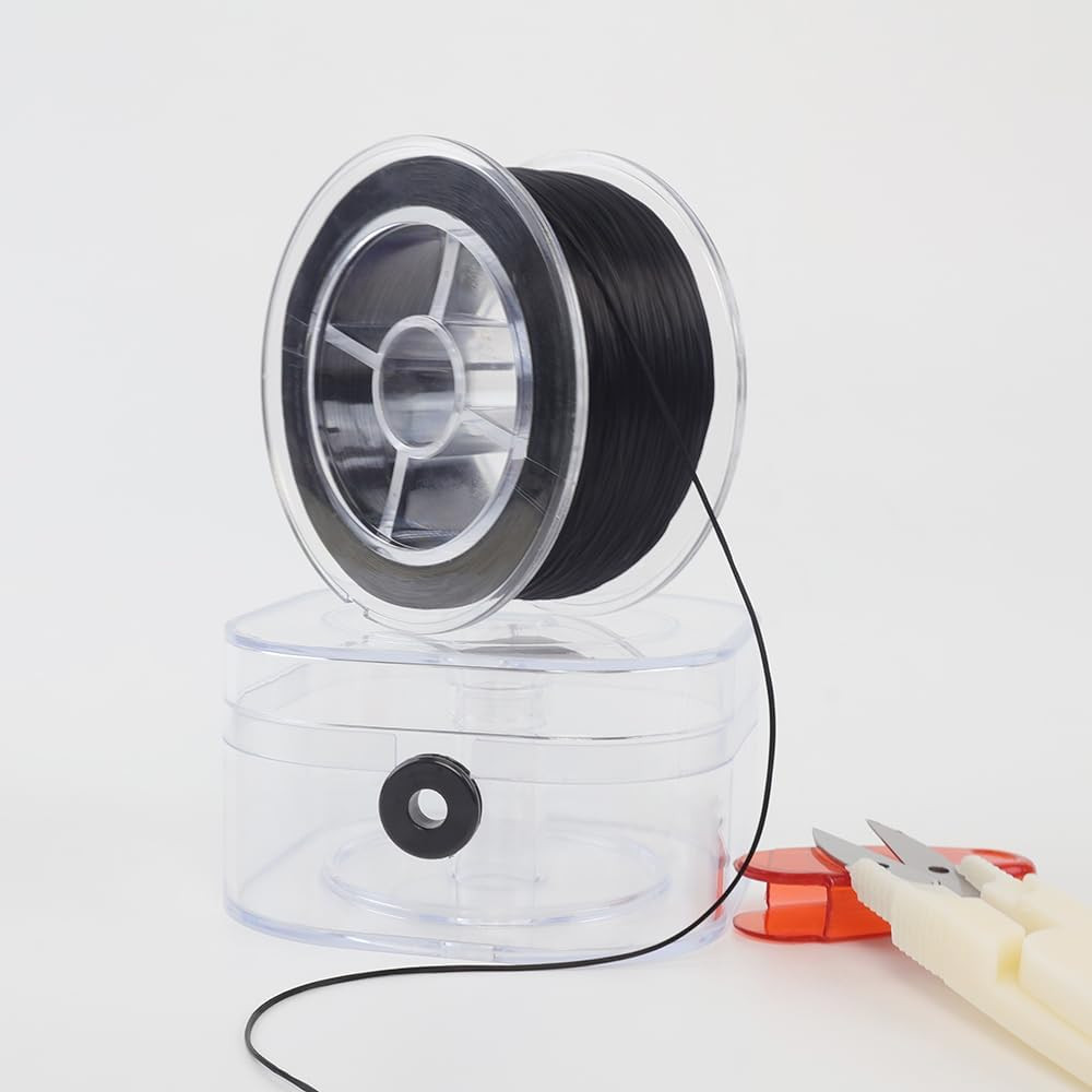 Elastic Cord for Bracelets, 0.8 mm Flat Stretchy Bracelet String, 110 Yards 