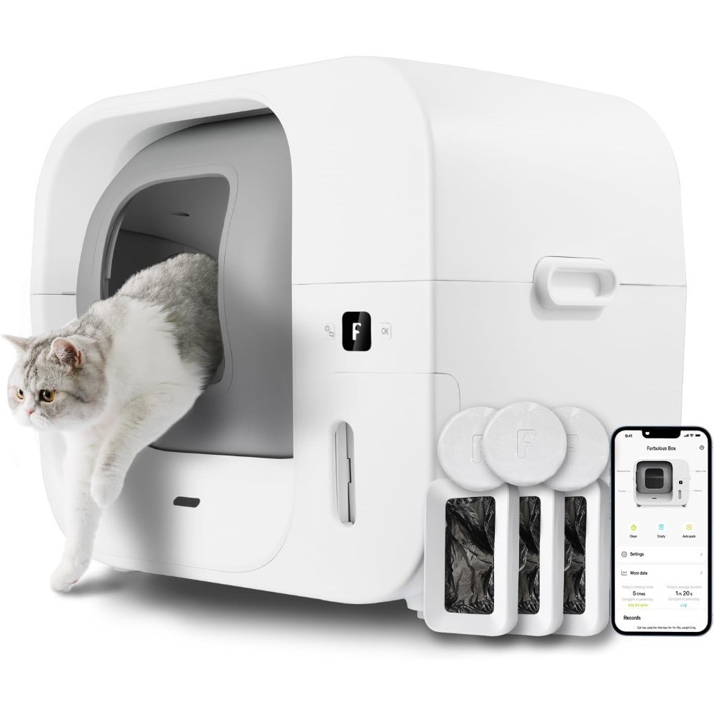True Odor-Free Automatic Self-Cleaning Cat Litter Box, Extra Large for 3–22