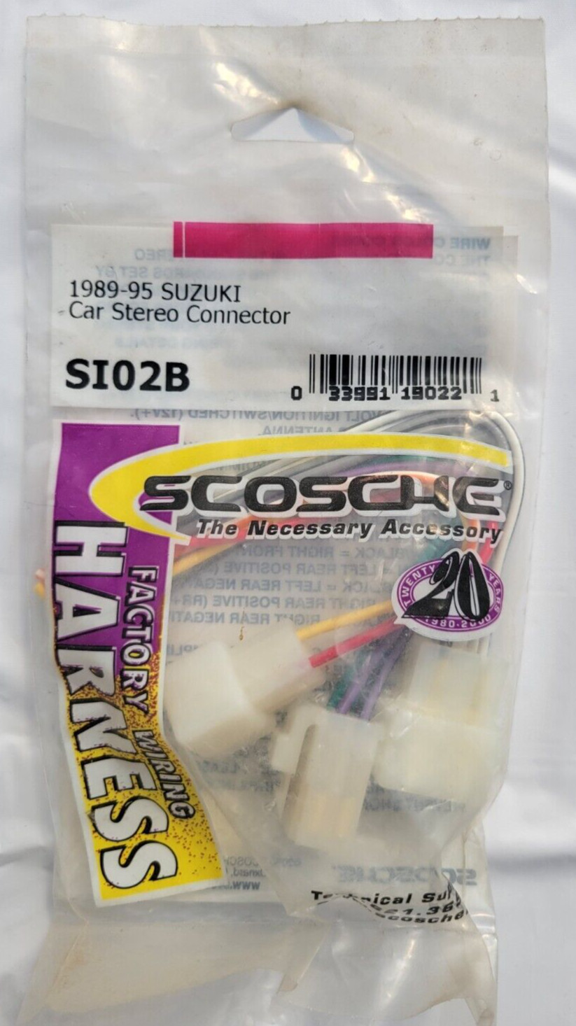 Scosche SI02B fits Suzuki 1989-95 Car Stereo Connector