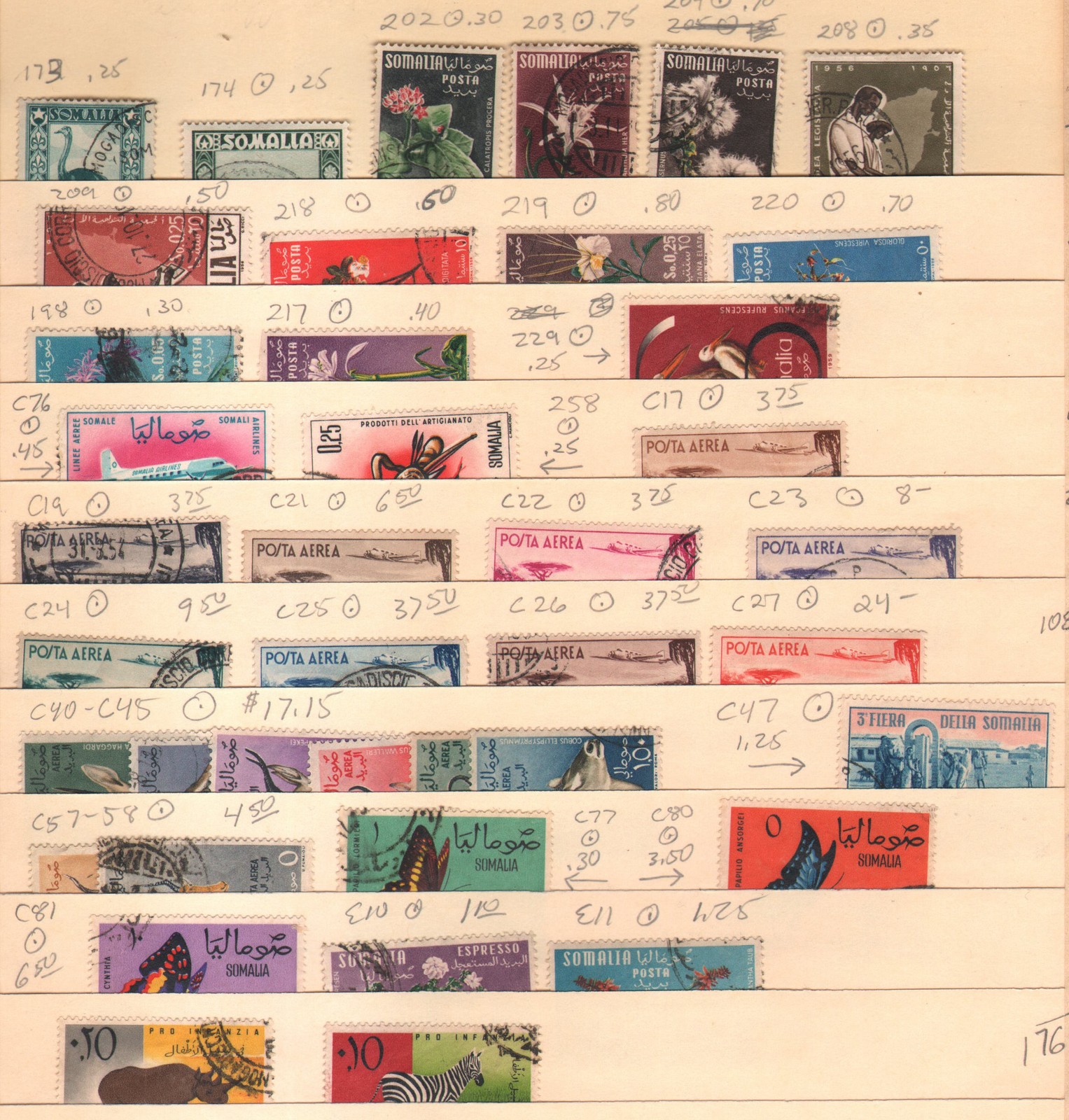 Somalia various Used 40X different, CV$176