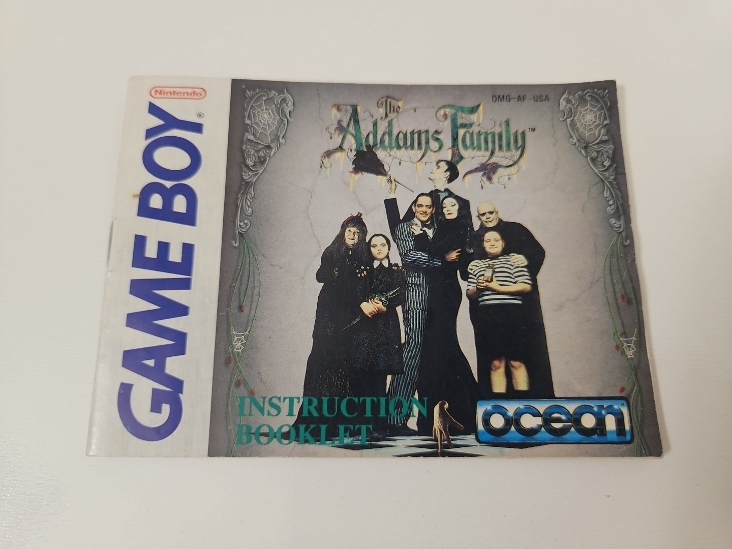 The Addams Family Instruction Manual Only Nintendo Gameboy Game Boy