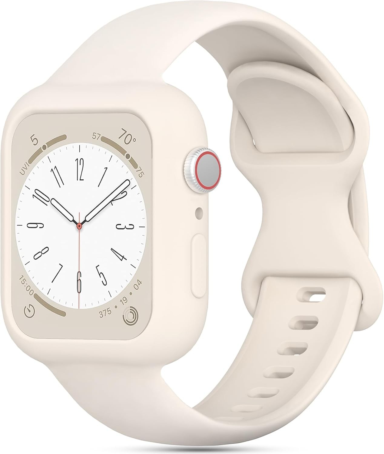 Silicone Strap Compatible with Apple Watch Series 8 41mm Sport Protective Cover