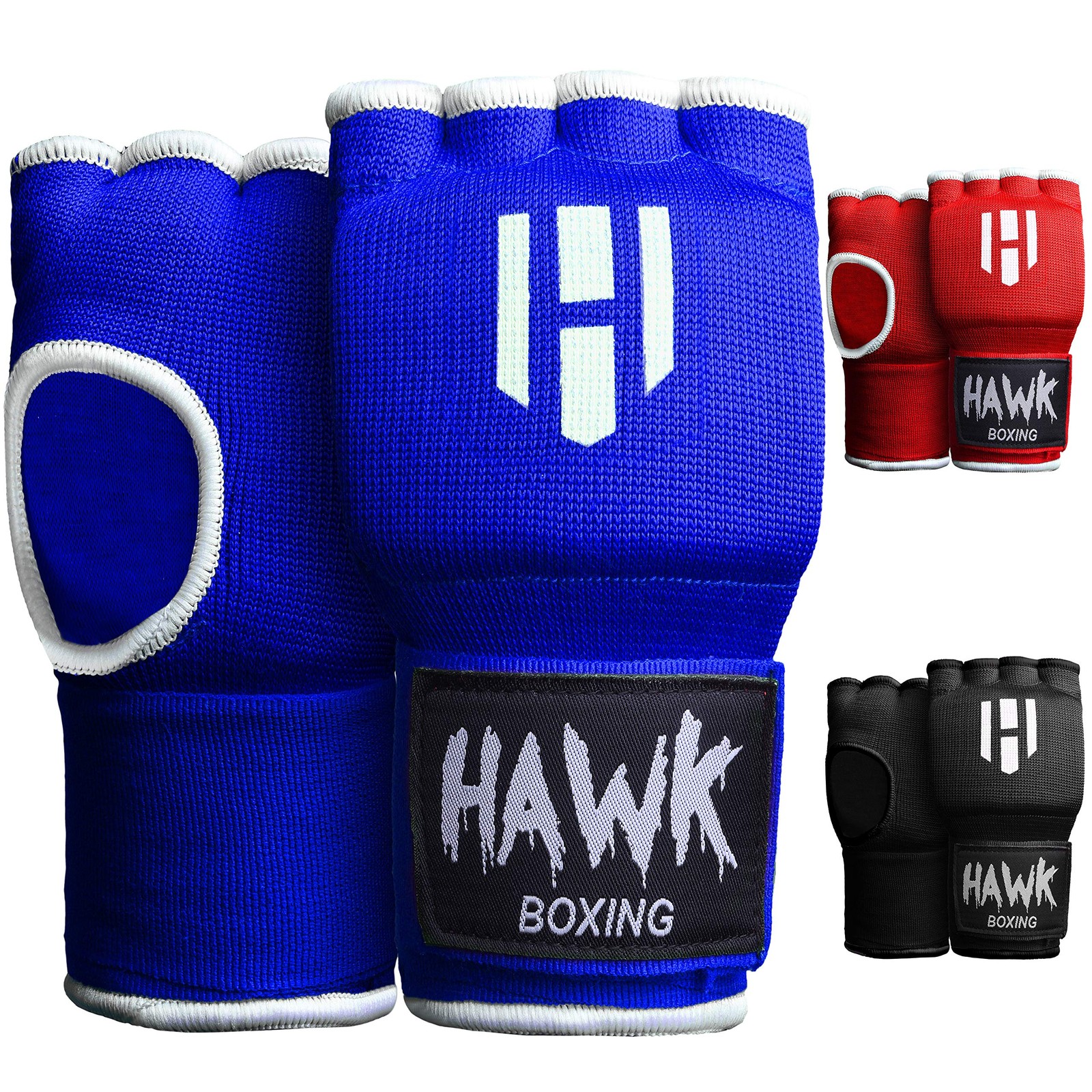 Hawk Padded Inner Gloves Training Gel Hand Wraps for Large-X-Large, Blue 