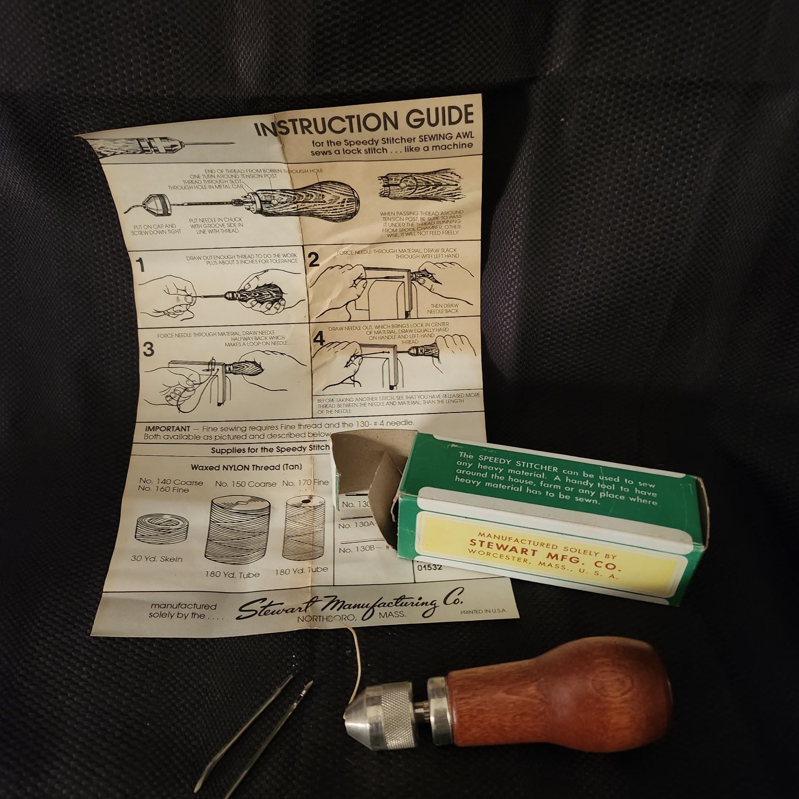 Speedy Stitcher Sewing Awl Repair Inflatables Leather Canvas Heavy Material