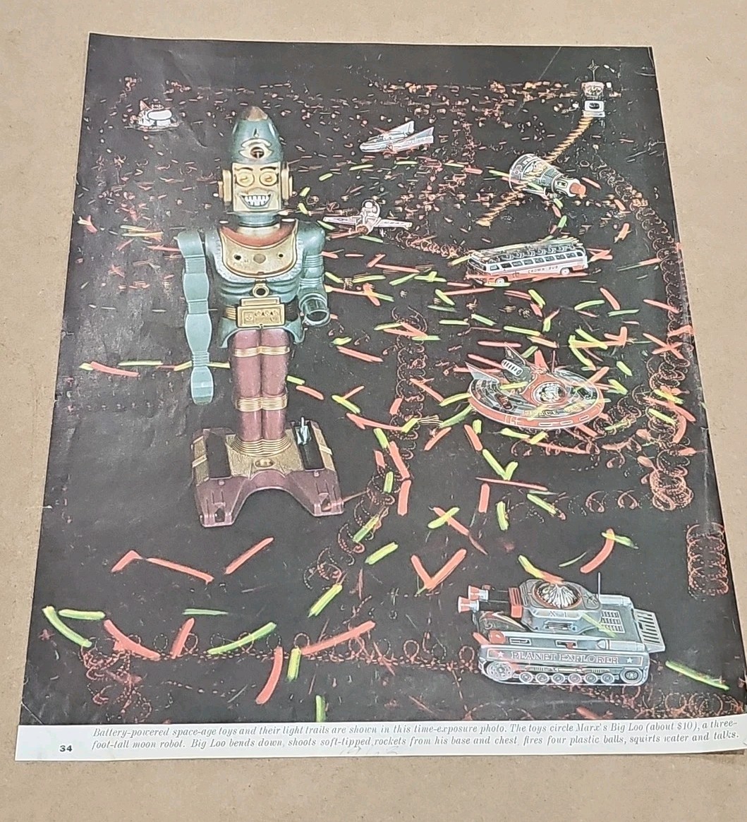 Marx Big Loo Robot Toy Ad Vintage 1963  ⭐️⭐️FREE SHIPPING ⭐️⭐️