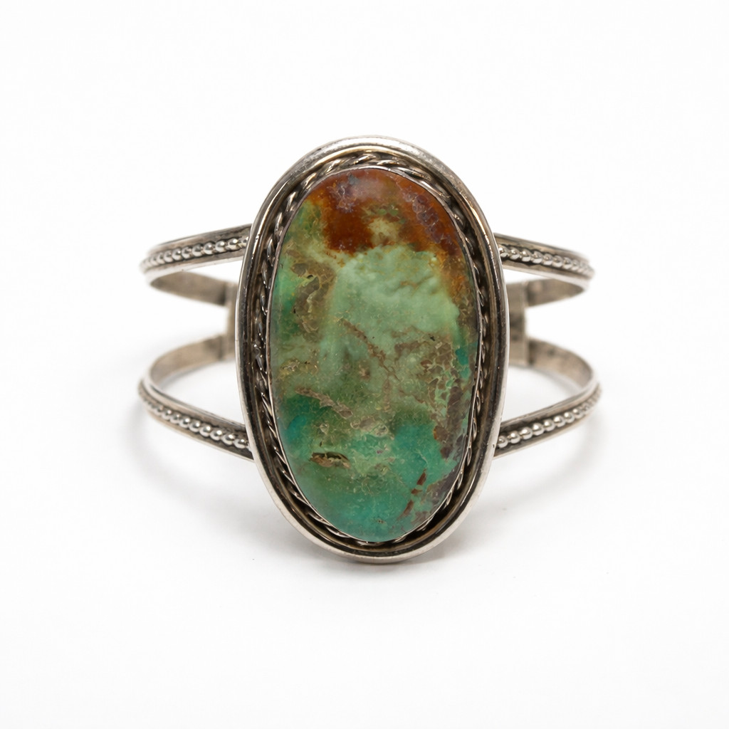 Chimney Butte Sterling Silver Royston Turquoise Cuff Bracelet 44.6g Large Stone