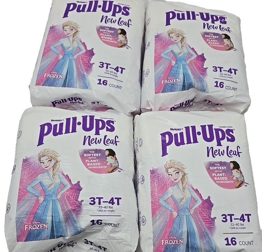 Huggies Pull Ups New Leaf Frozen Training Underwear Girls 3T-4T 32-40lb 64Ct