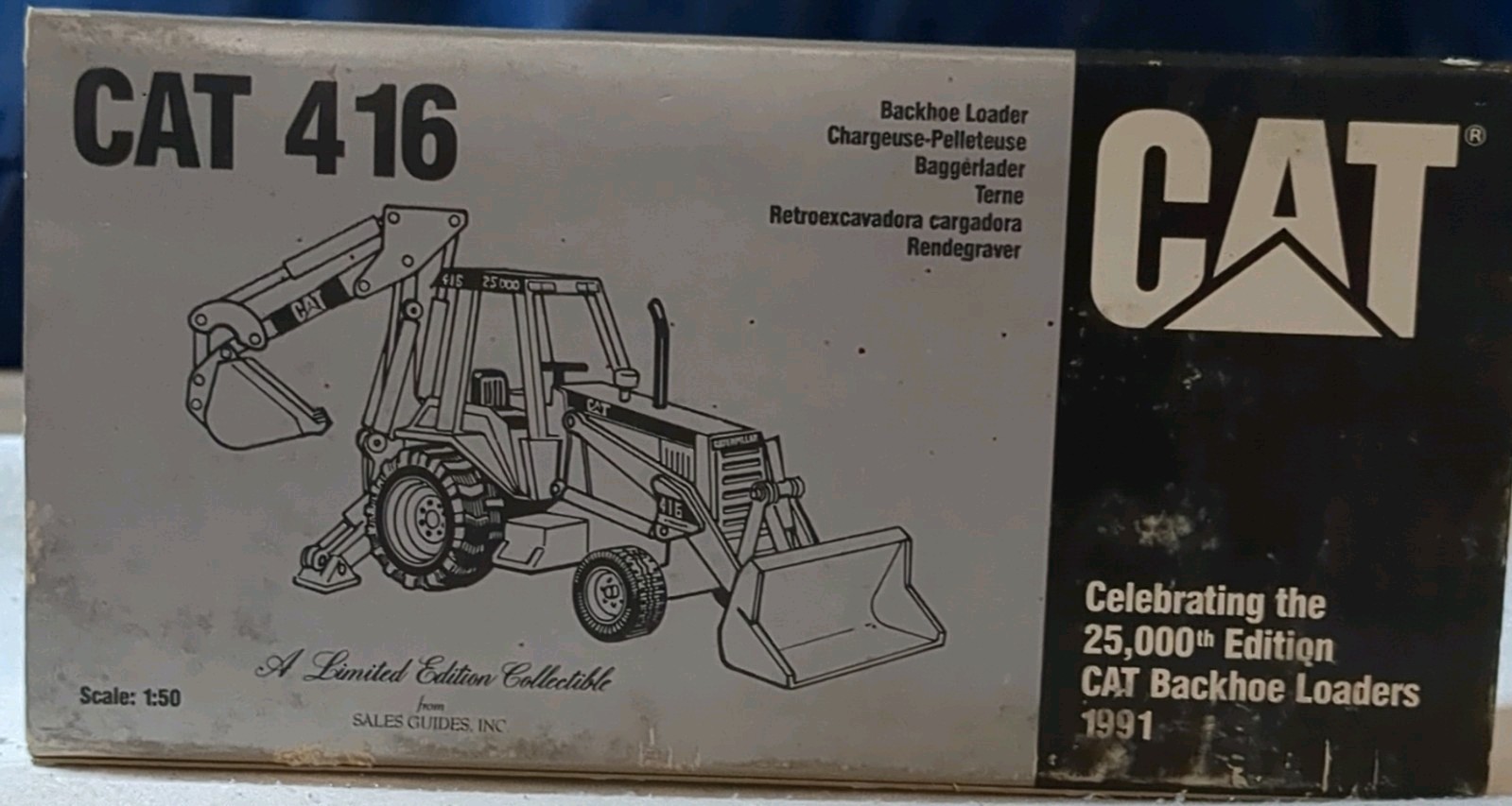CAT 416 Limited Edition Backhoe Loader 1:50 Scale 1991