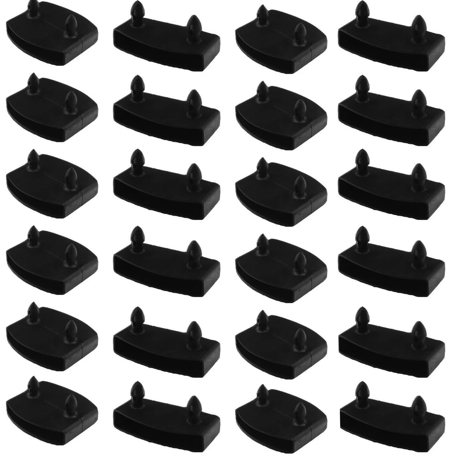 XIAONAN 24Pcs 55mm x 9mm Black Centre Caps and End (each 12pcs), 