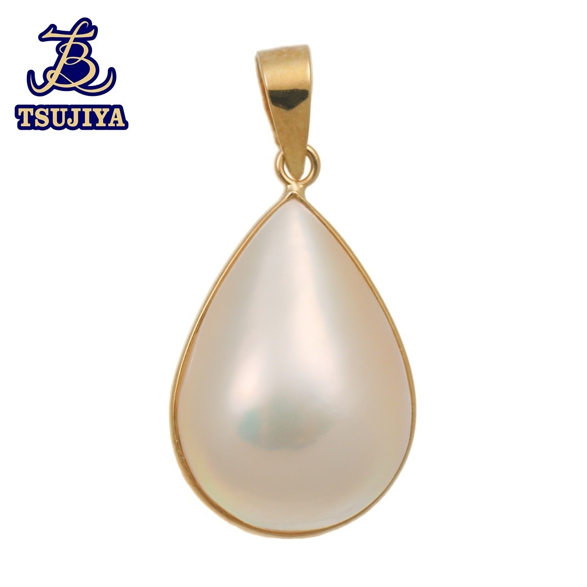 Used A TASAKI Mabe Pearl Pendant Top K18 14.4mm x 29mm 2g shoten J2891