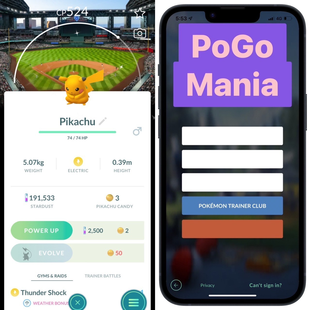 Shiny Pikachu✨MLB Arizona Diamondbacks Baseball Court Background✨mini PTC 20k✨