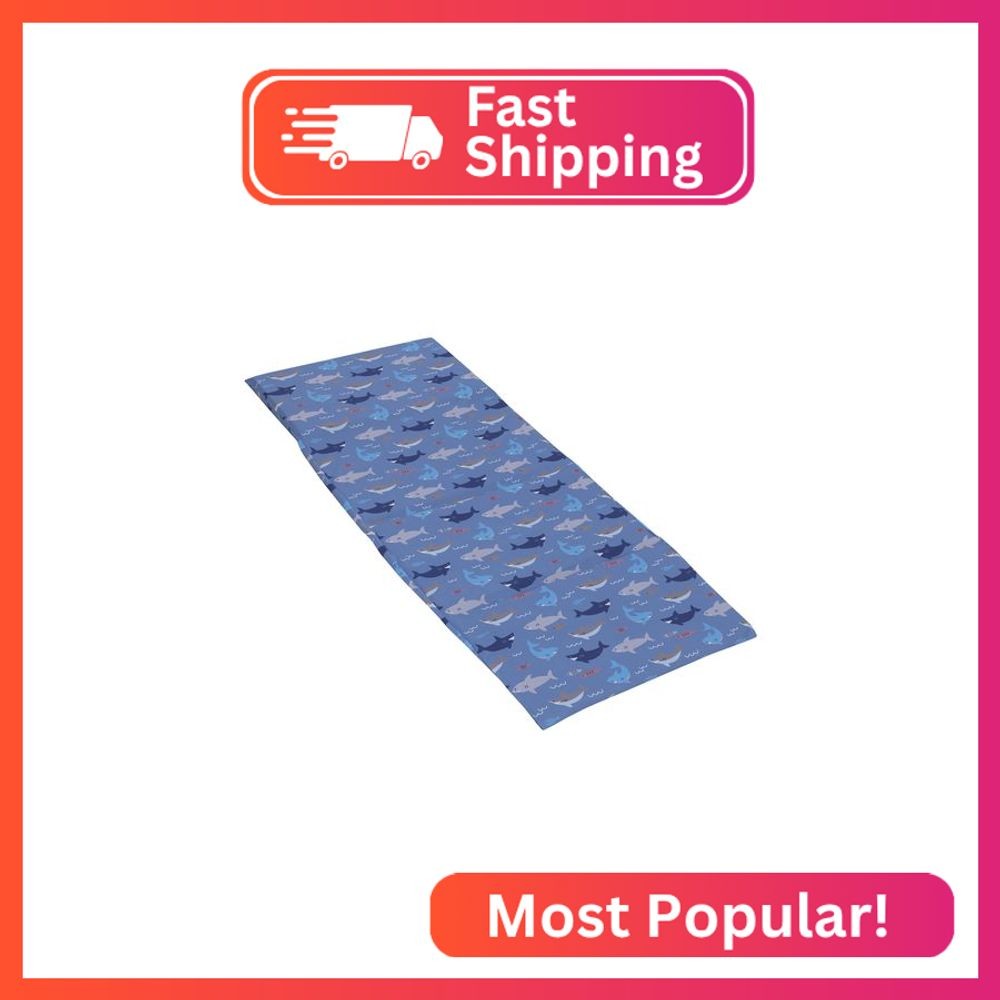 Everything Kids Shark, Fish, Ocean Blue and Grey Preschool Nap Pad Sheet