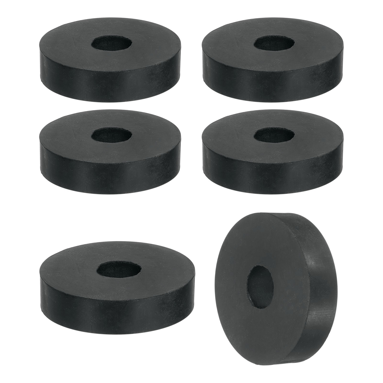 6Pcs Thick Rubber Spacer, 1-9/16 Inch OD x 1/2 Inch ID x 3/8 Inch Thickness
