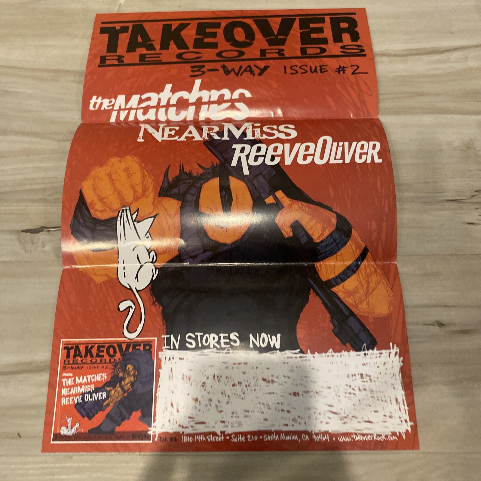 TAKEOVER RECORDS YELLOWCARD DUAL 11x17 POSTER MATCHES NEAR MISS REEVE OLIVER