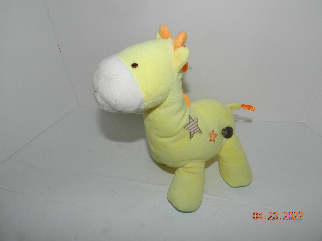 Carters Yellow Music Giraffe Stars Baby Plush Lovey Child of Mine Rare lullaby