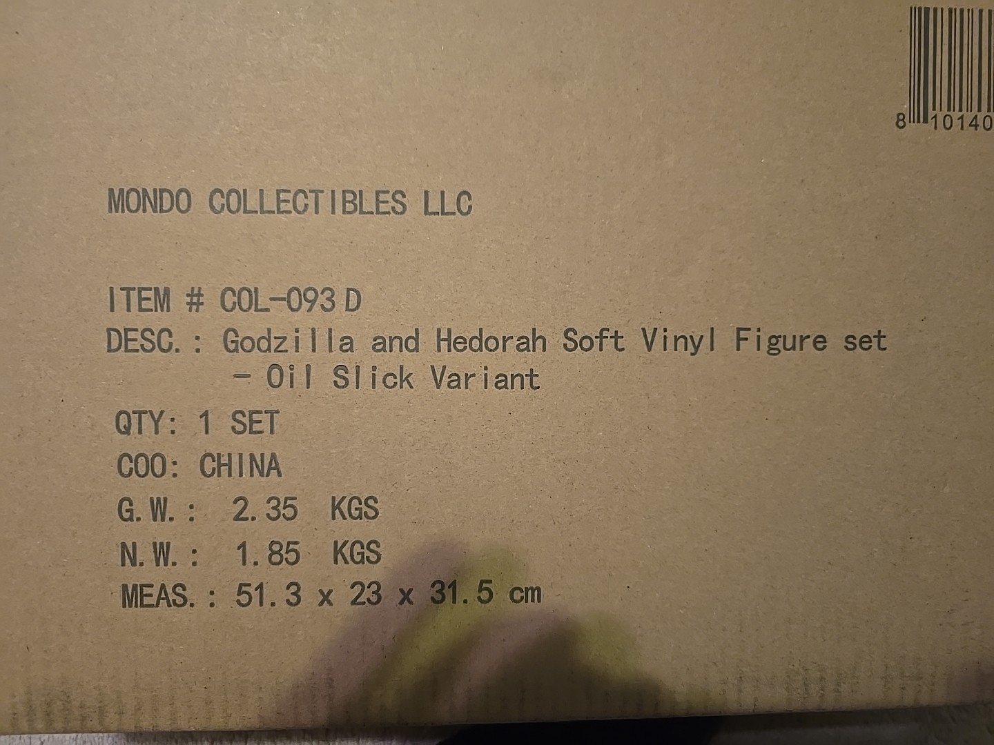 Mondo GODZILLA VS HEDORAH Soft Vinyl Figure Set OIL SLICK VARIANT