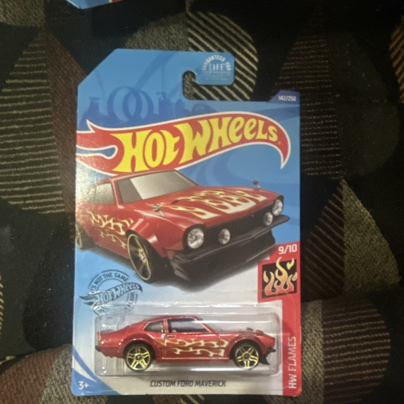 Hot Wheels Custom Ford Maverick HW Flames 1:64 Diecast Car Red Yellow 2017