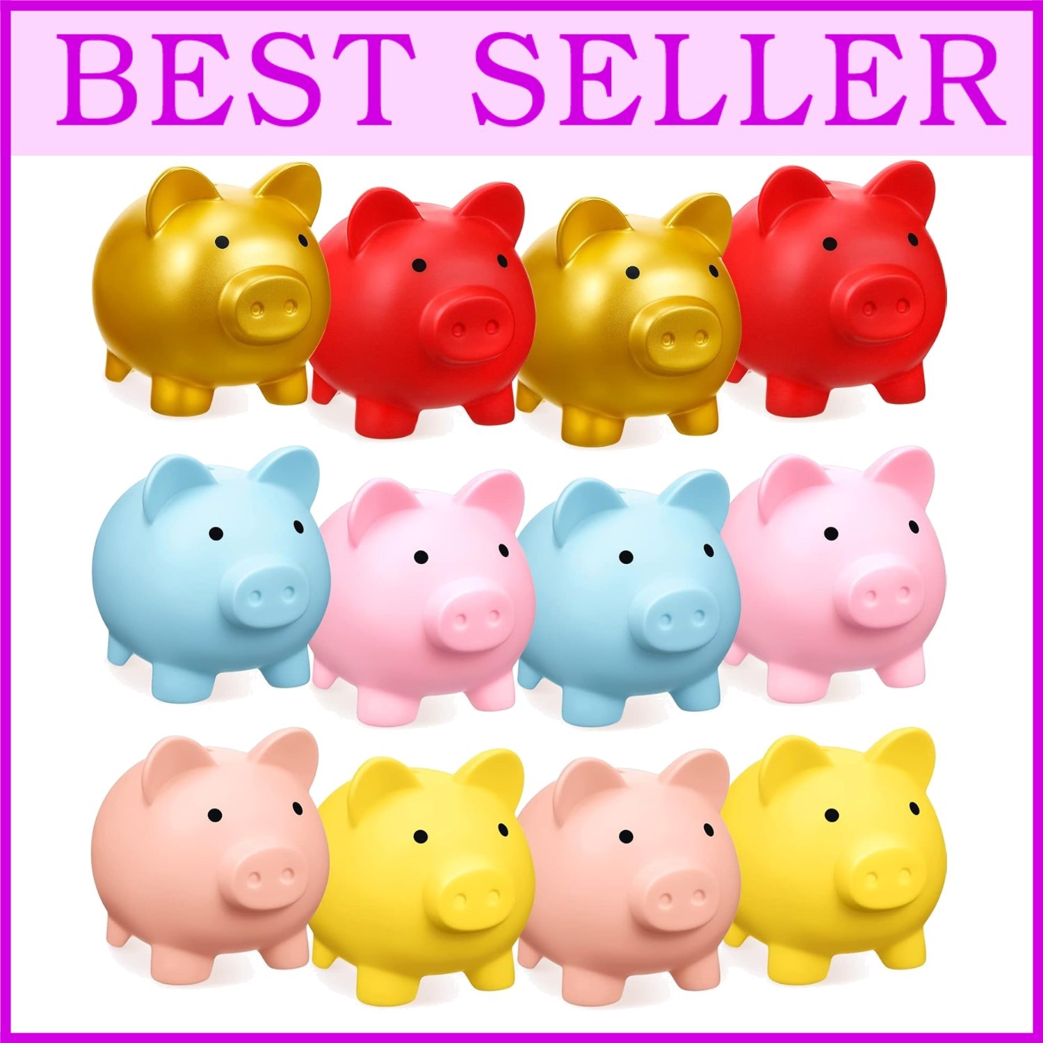 Children's Piggy Bank Collection - 12 Pack
