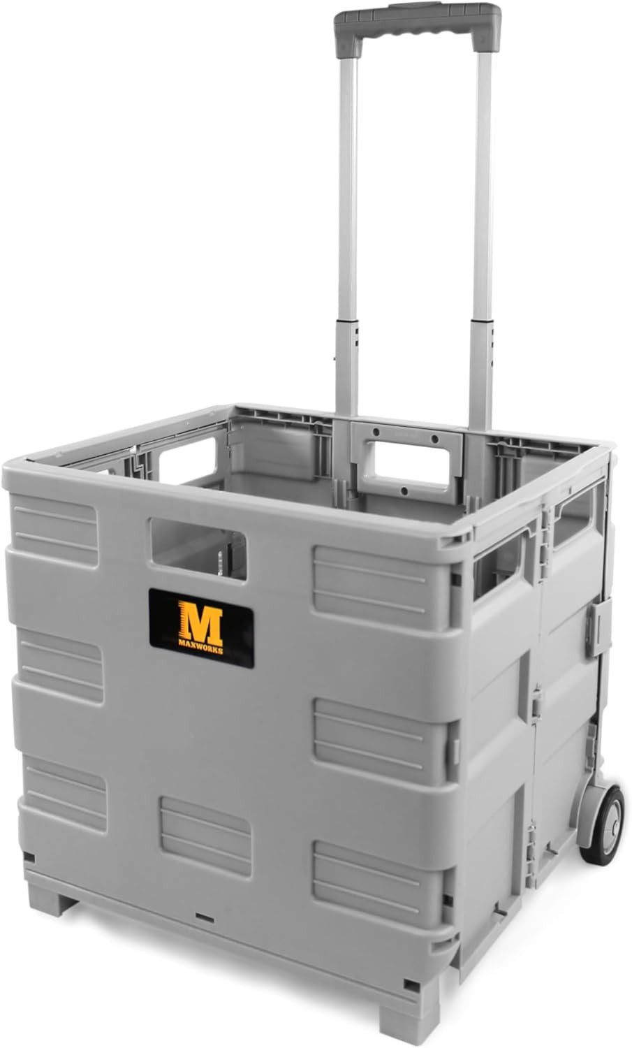 50704 Collapsible Gray Rolling Folding Dolly Grocery Cart - Multi-Functional Tea