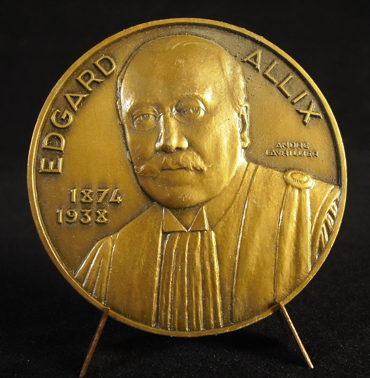 Medal Edgard Allix Economist Jeanne Parly Varsity Right 1938 Paris